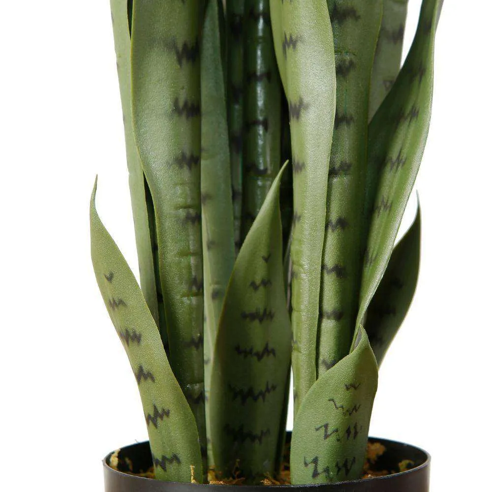 Planta artificial Snake Sansevieria Green em vaso