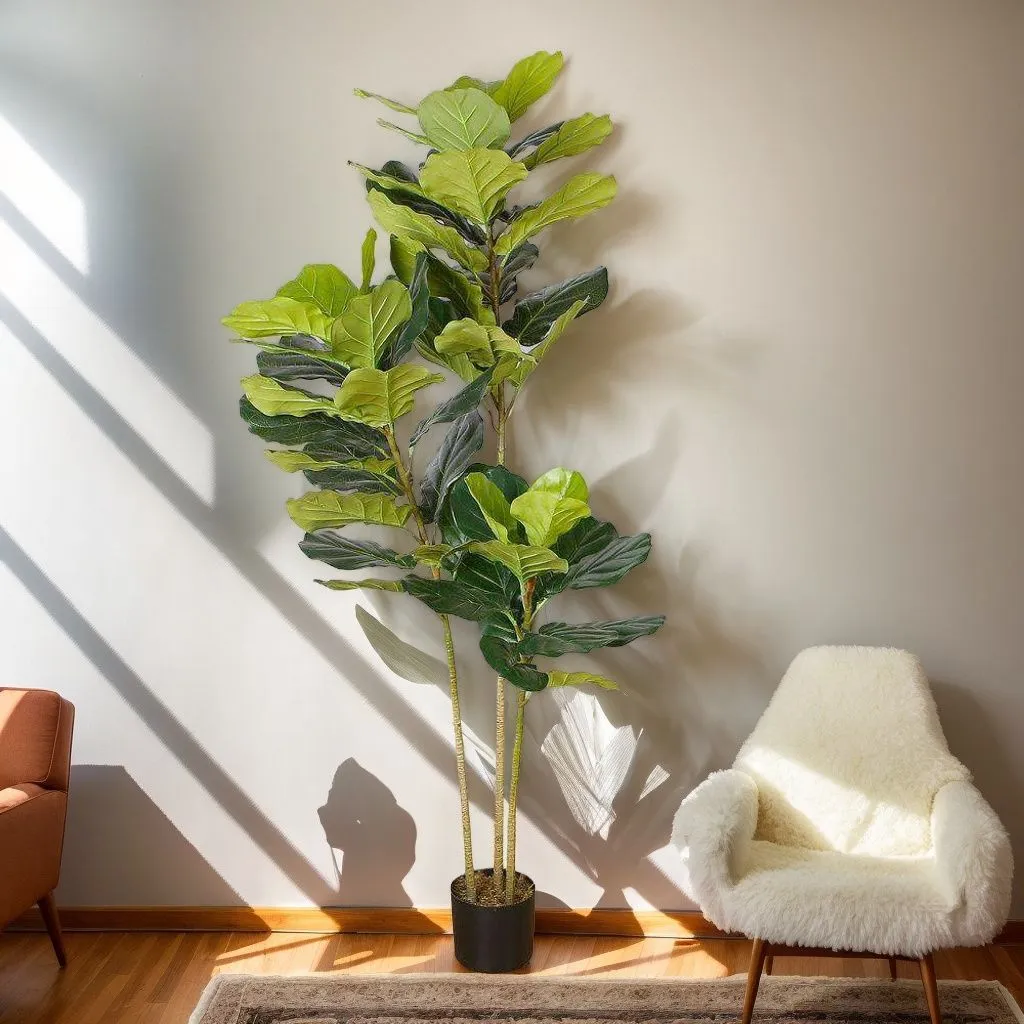 Lyrata Artificial Fiddle Leaf Past (múltiplos tamanhos)