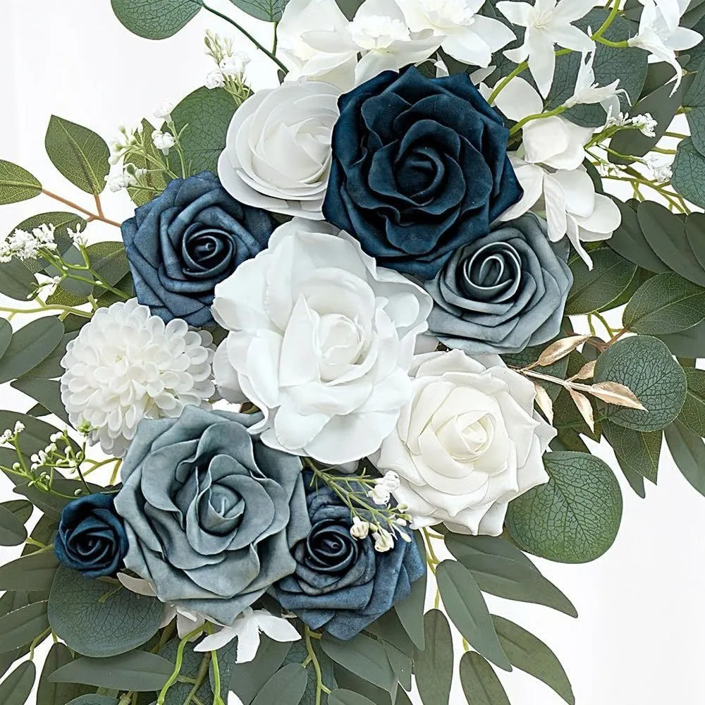 Sinalização sênior flor azul escuro