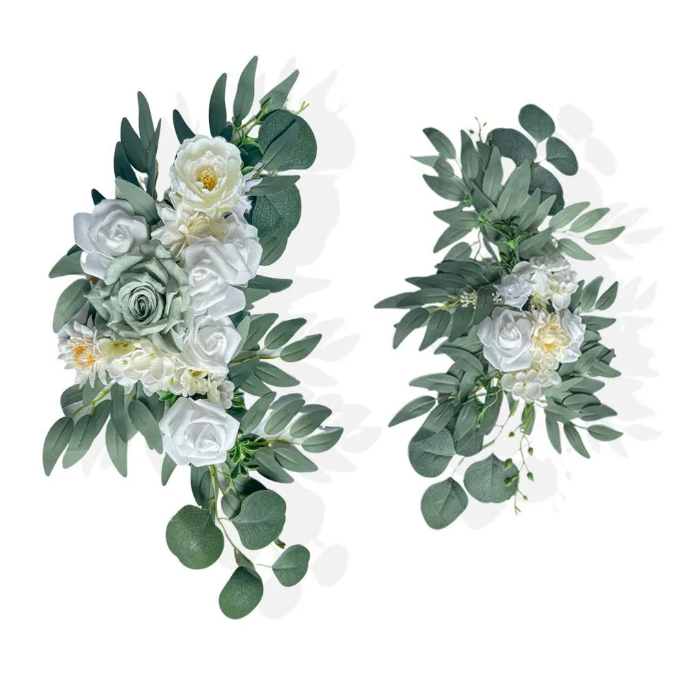 Assine a flor verde e branco