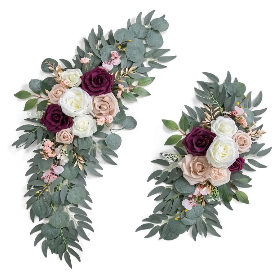 Sinal sênior Flor Branco e Borgonha