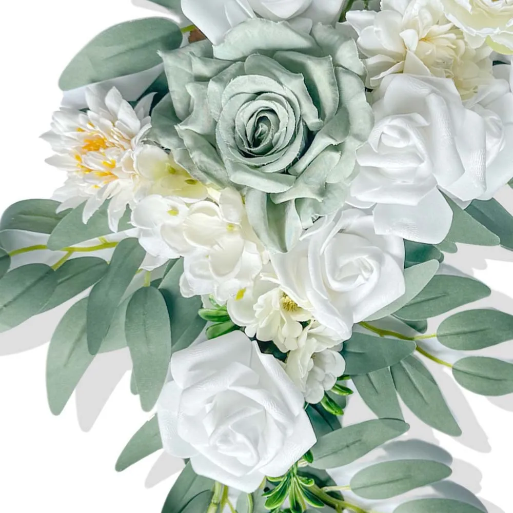 Assine a flor verde e branco