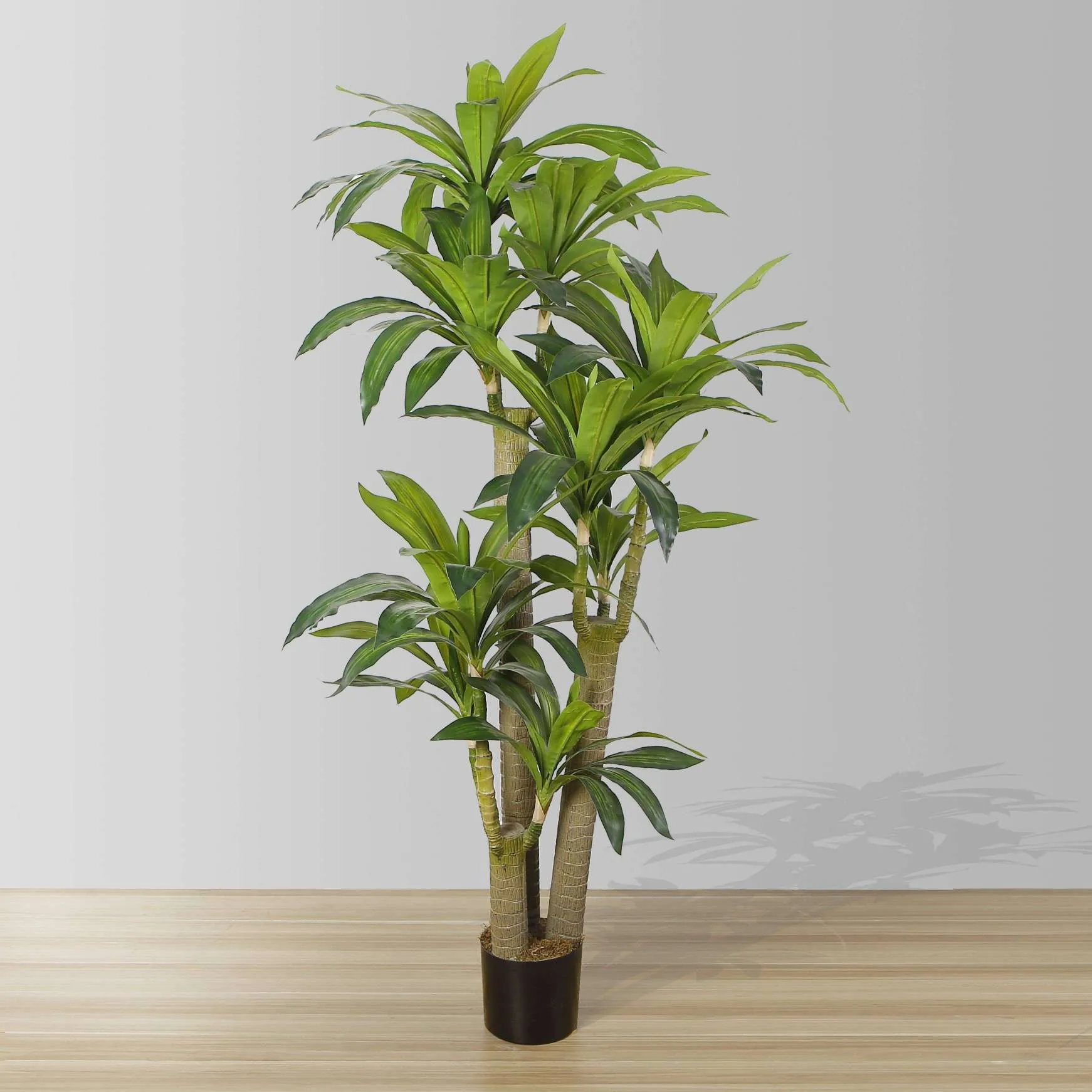 Planta artificial em vasos de árvore draecena (múltiplos tamanhos)