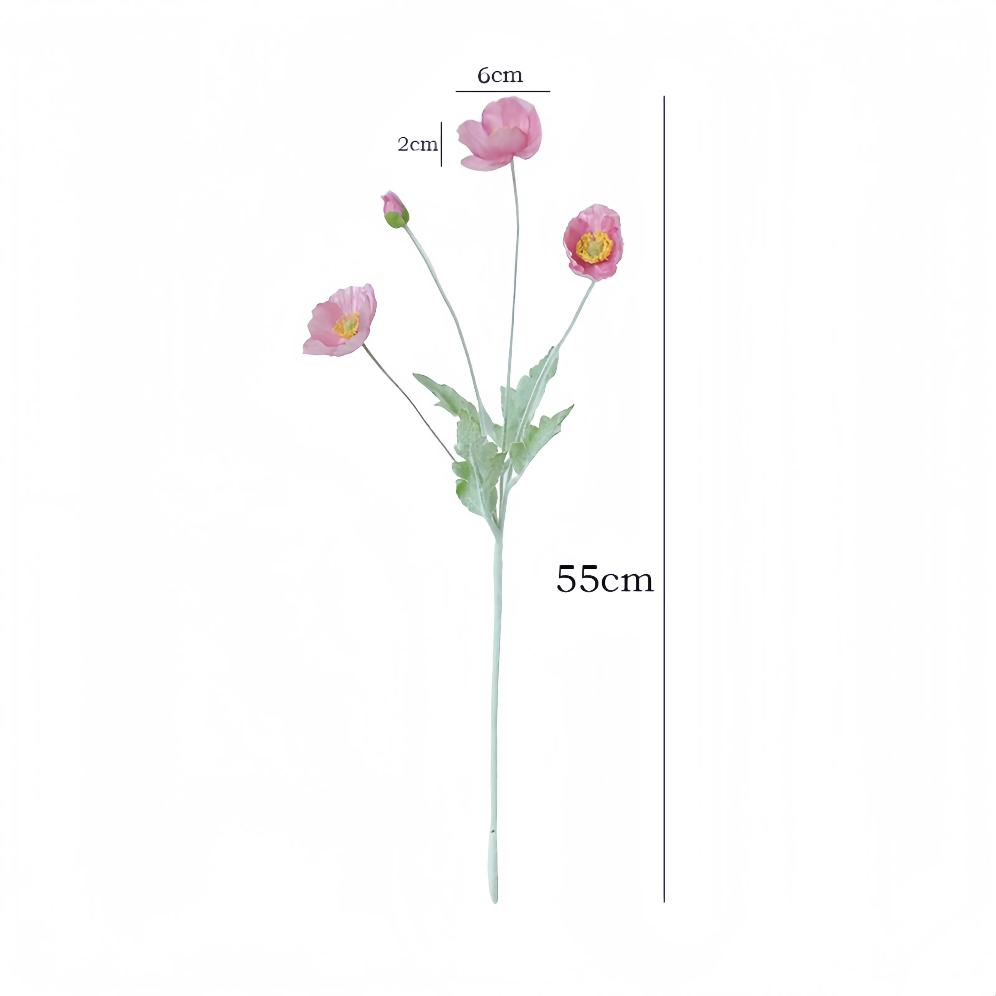 Arranjo de flores de papoula em Faux
