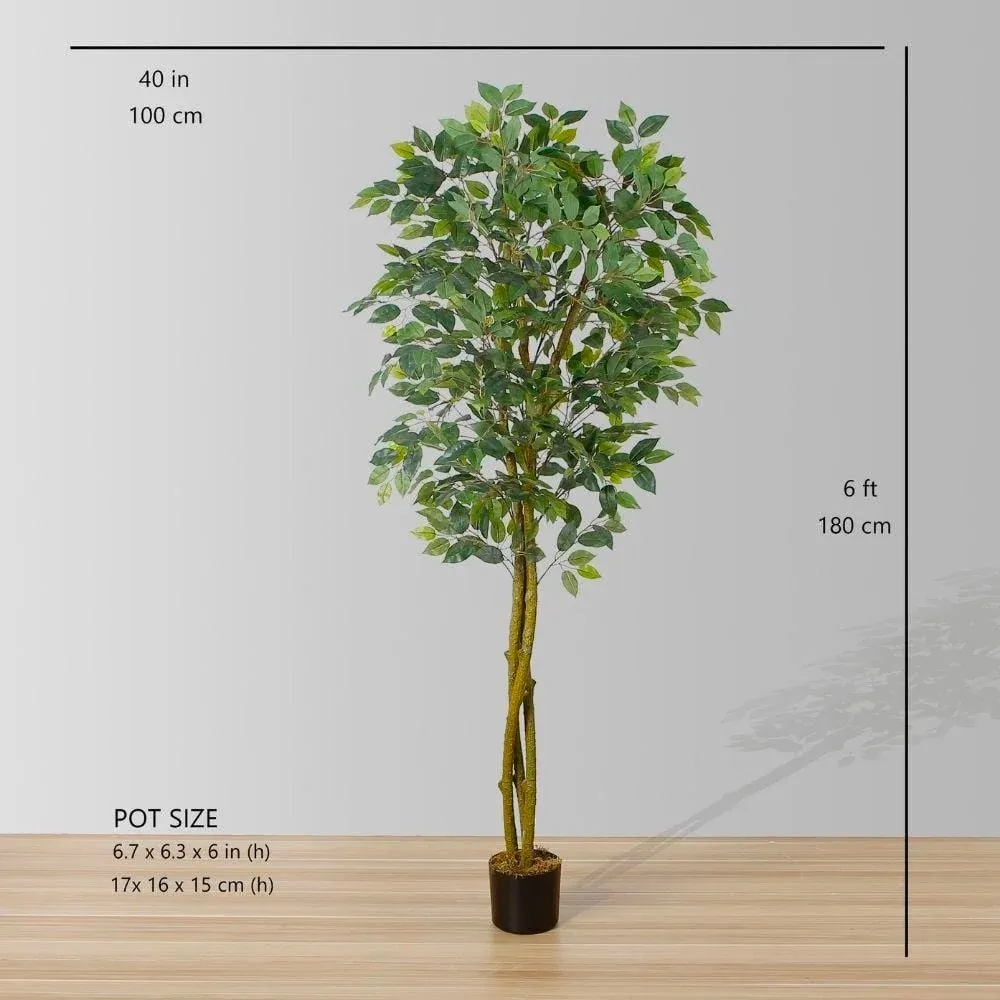Planta em vasos de árvore artificial de ficus (múltiplos tamanhos)