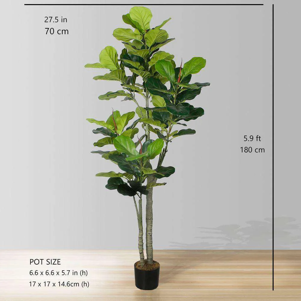 Planta em vaso de folhas de violino artificial