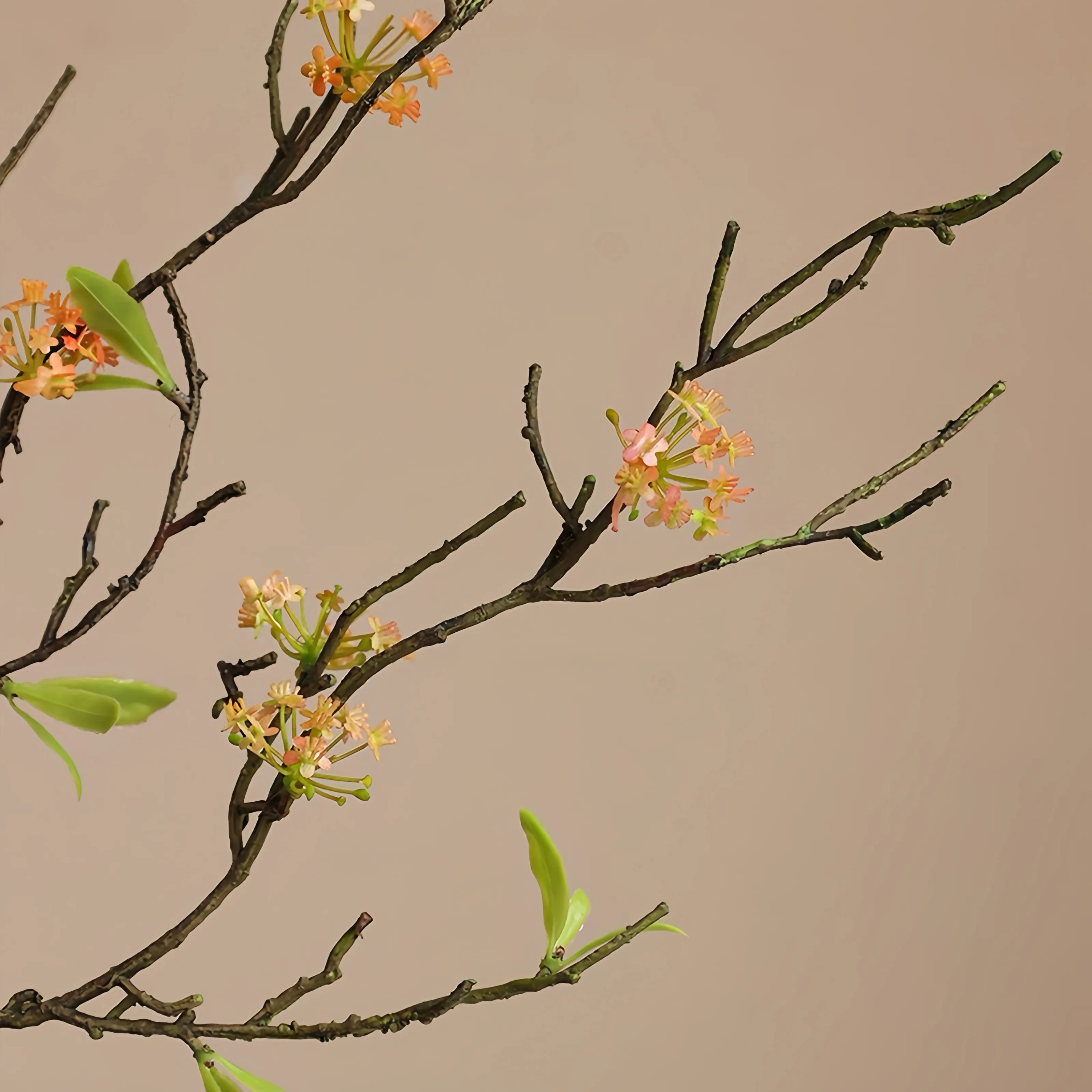 Filial de flores de palha de trigo retrô