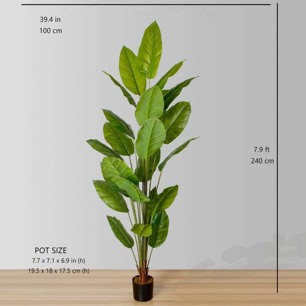 Planta artificial de folhas de folhas Spathiphyllum (múltiplos tamanhos)