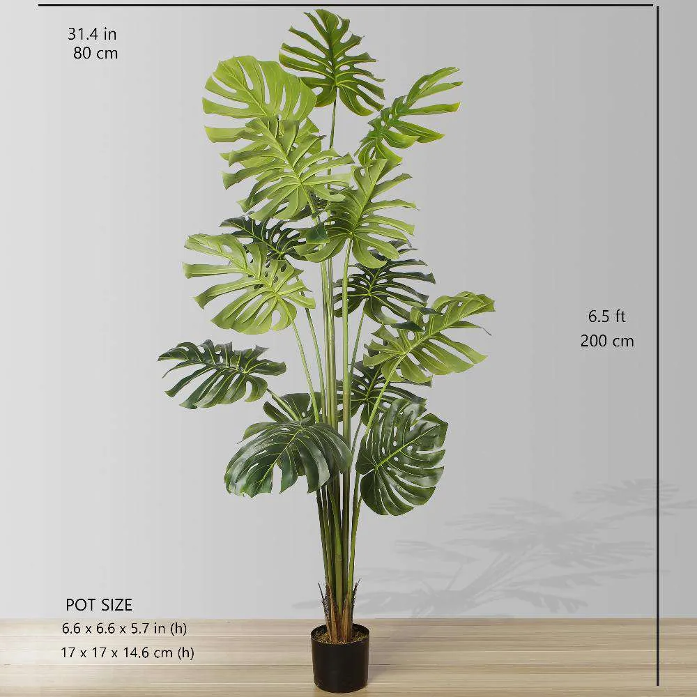 Planta em vaso artificial de Monstera (múltiplos tamanhos)