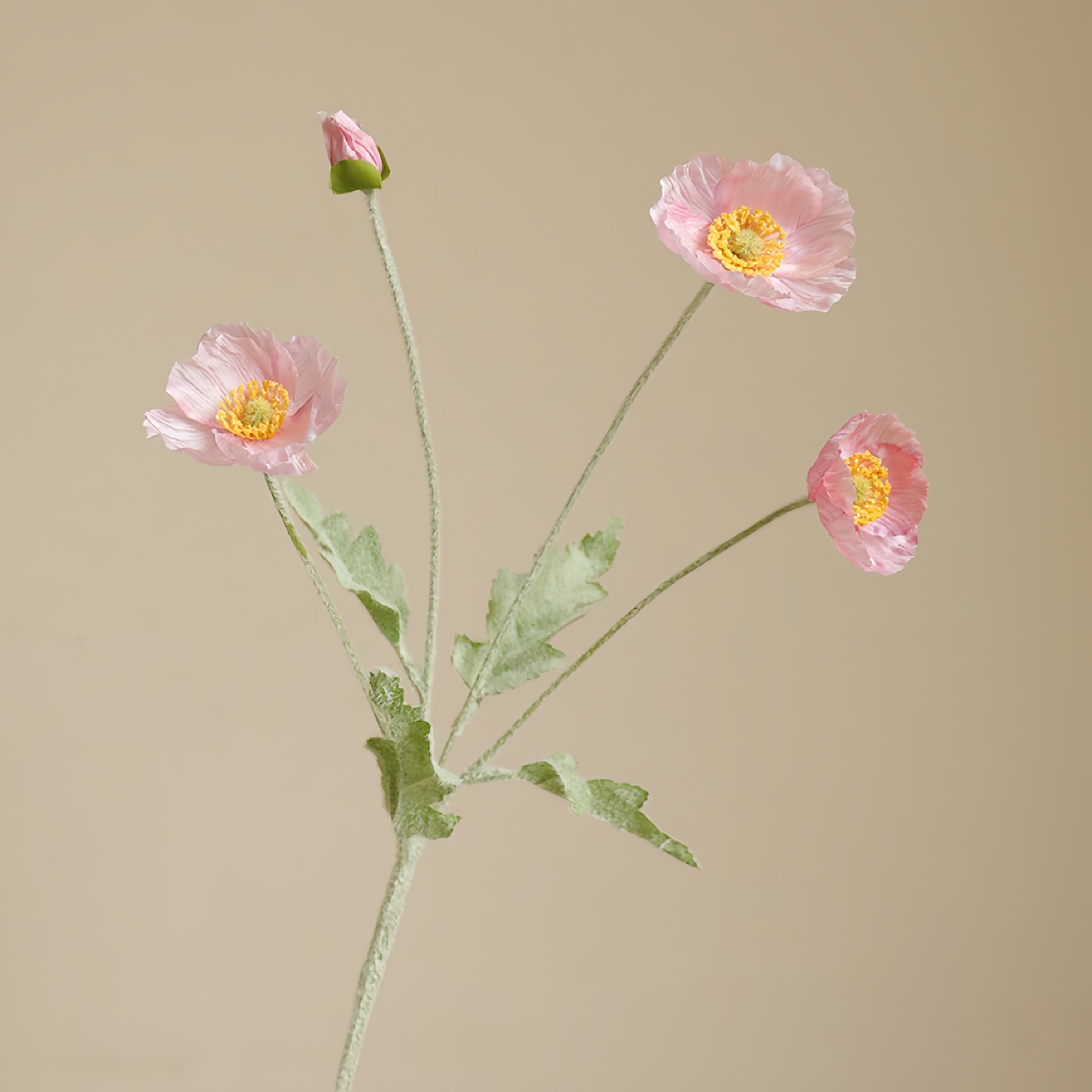 Arranjo de flores de papoula em Faux