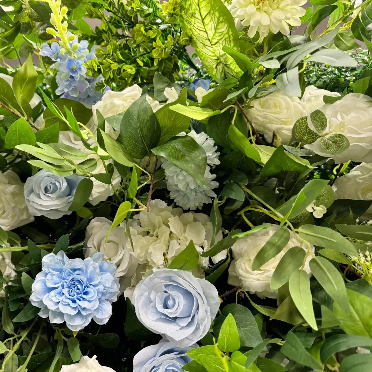 Tecido artificial verde da parede de flor Cantar cenário floral para festa