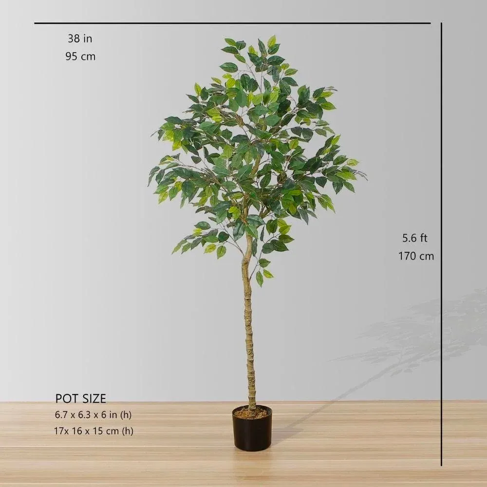 Planta em vasos de árvore artificial de ficus (múltiplos tamanhos)