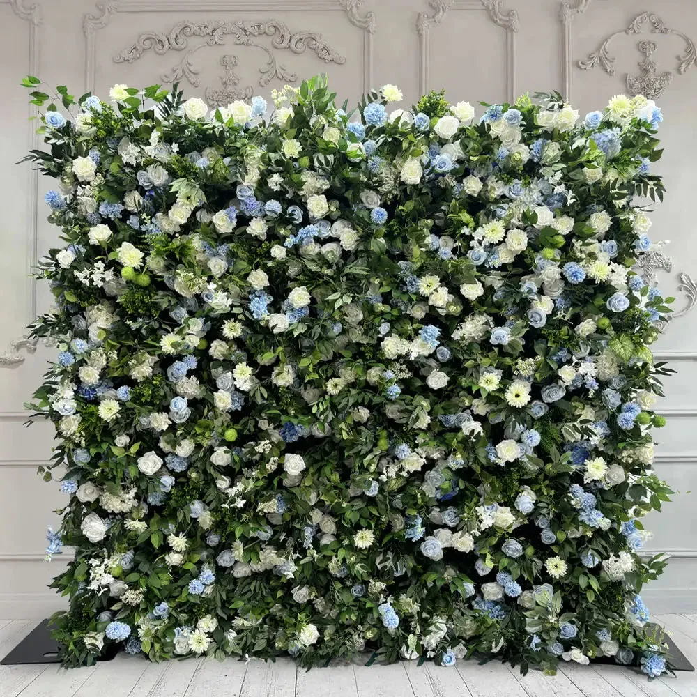 Tecido artificial verde da parede de flor Cantar cenário floral para festa