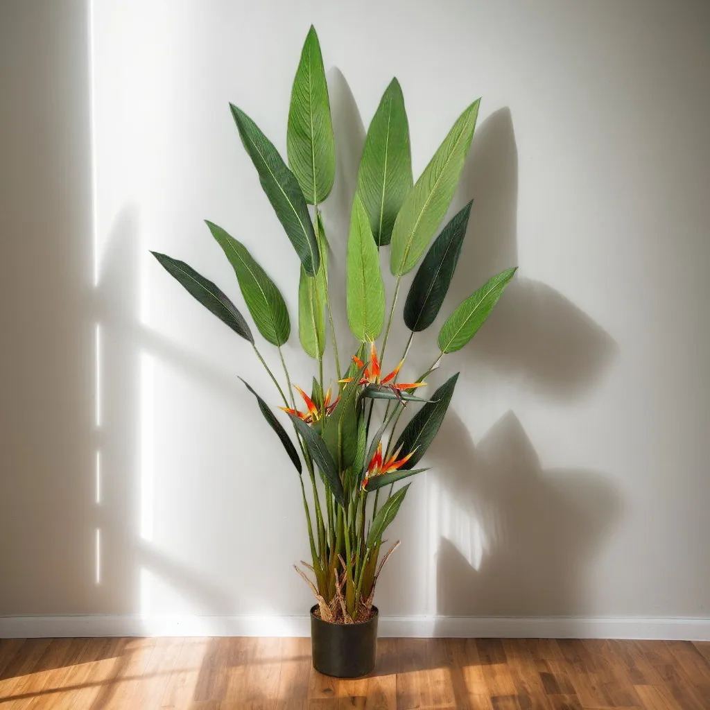 Amber Artificial Bird of Paradise em vaso de planta (múltiplos tamanhos)