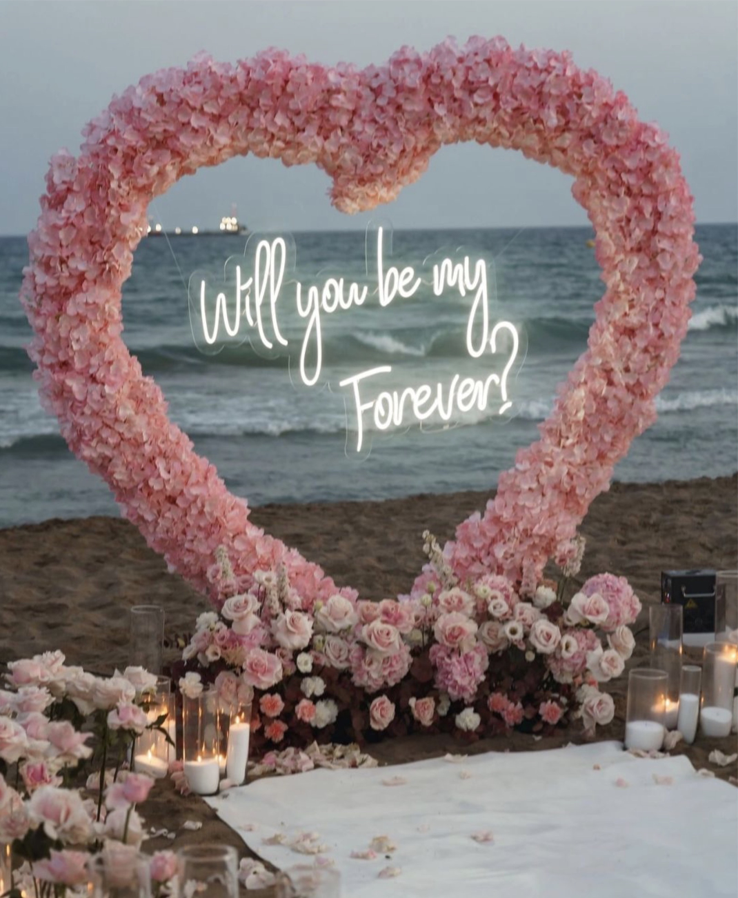 Ybliouke em forma de coração arco floral conjunto proposta decoração de festa de casamento