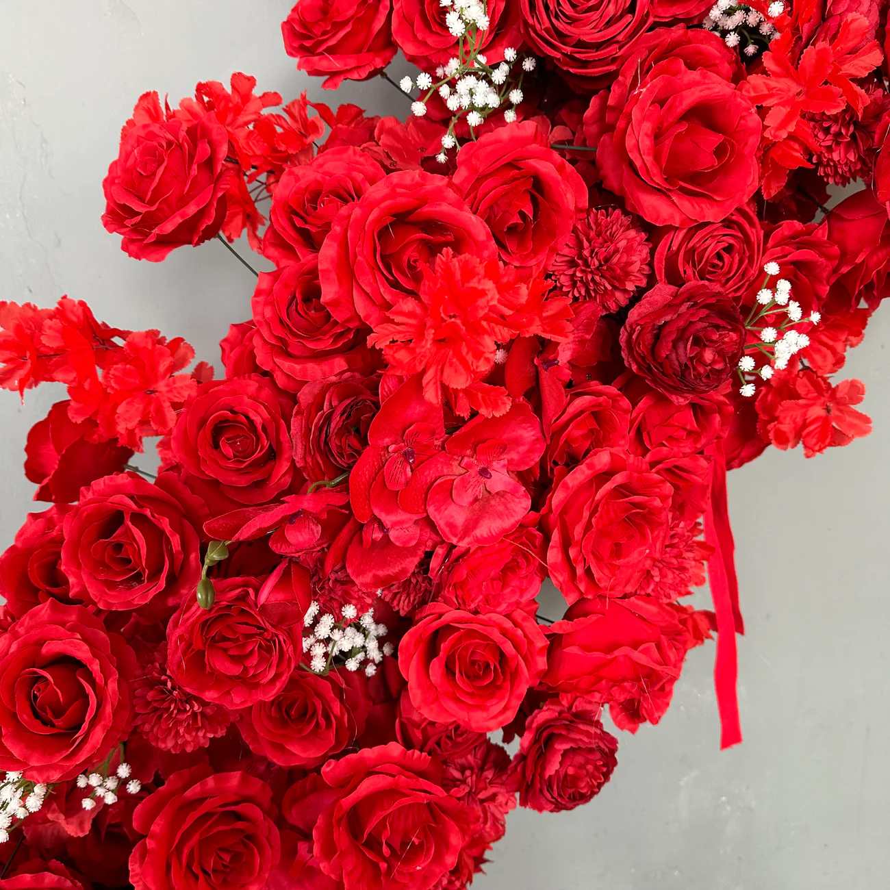 Ybliouke em forma de coração arco floral conjunto proposta decoração de festa de casamento