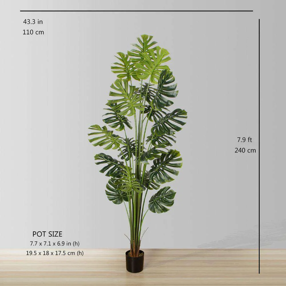 Planta em vaso artificial de Monstera (múltiplos tamanhos)