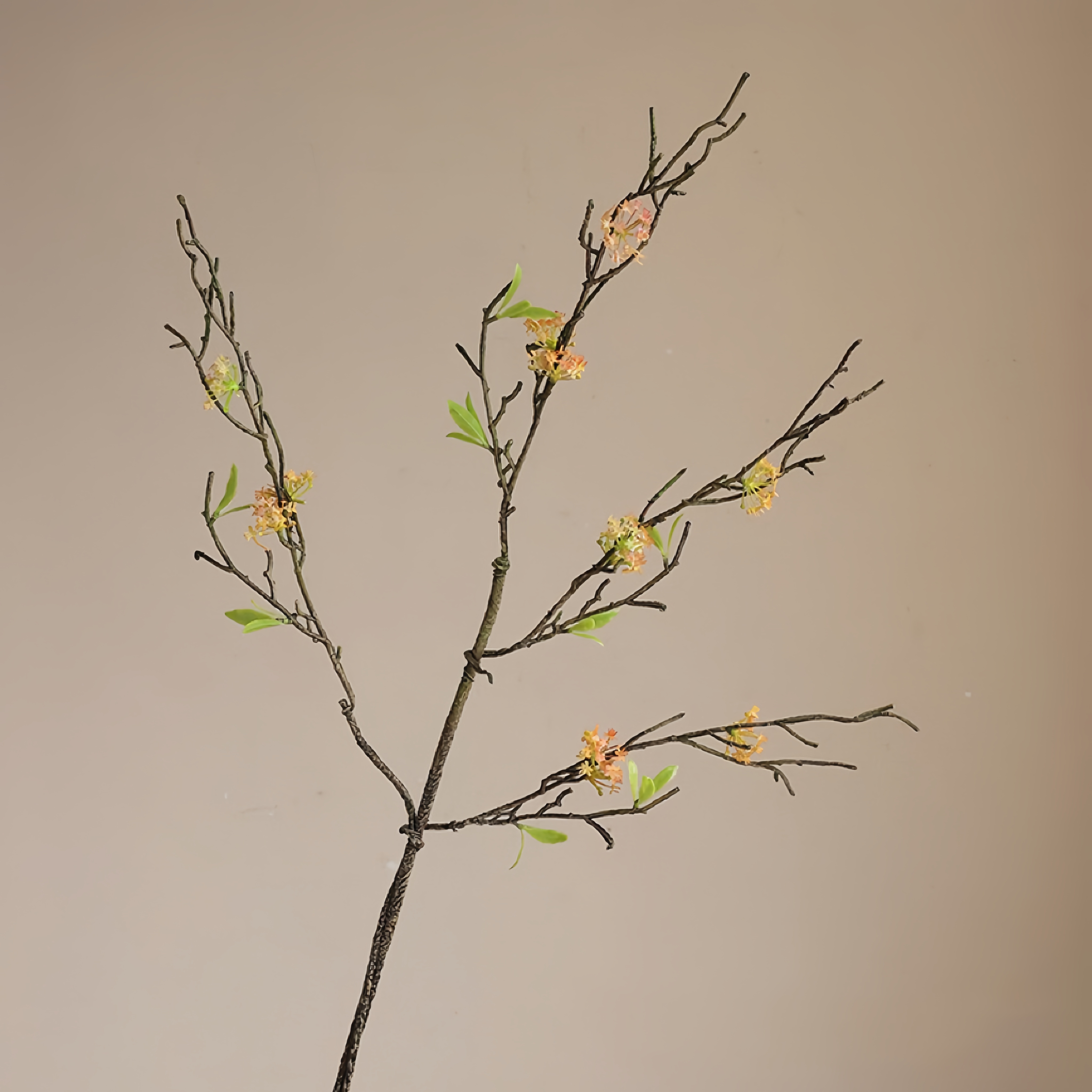Filial de flores de palha de trigo retrô