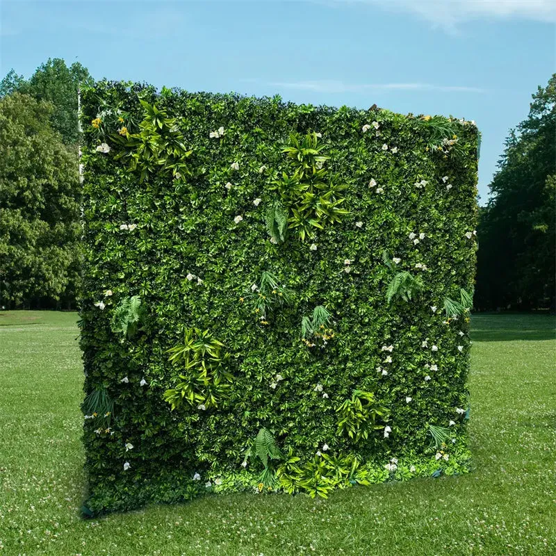 Tecido artificial verde da parede de flor Cantar cenário floral para festa