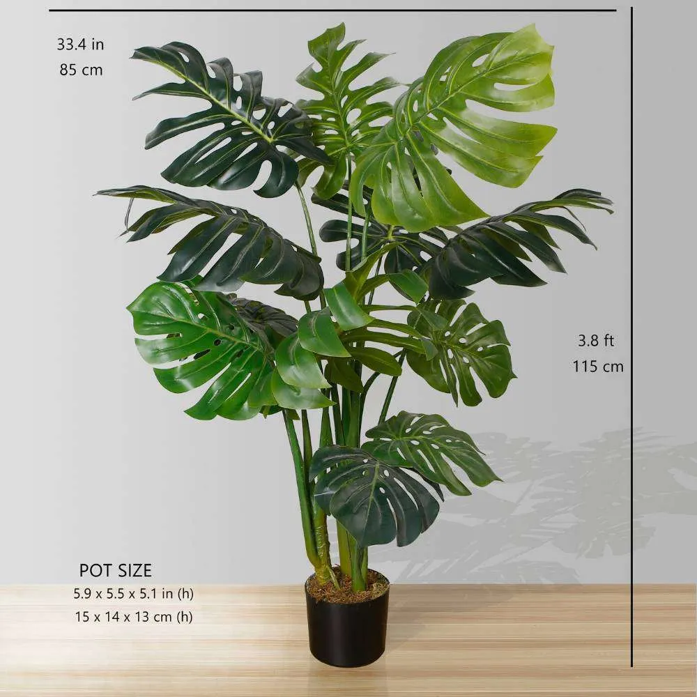 Amber Artificial Monstera Past 45