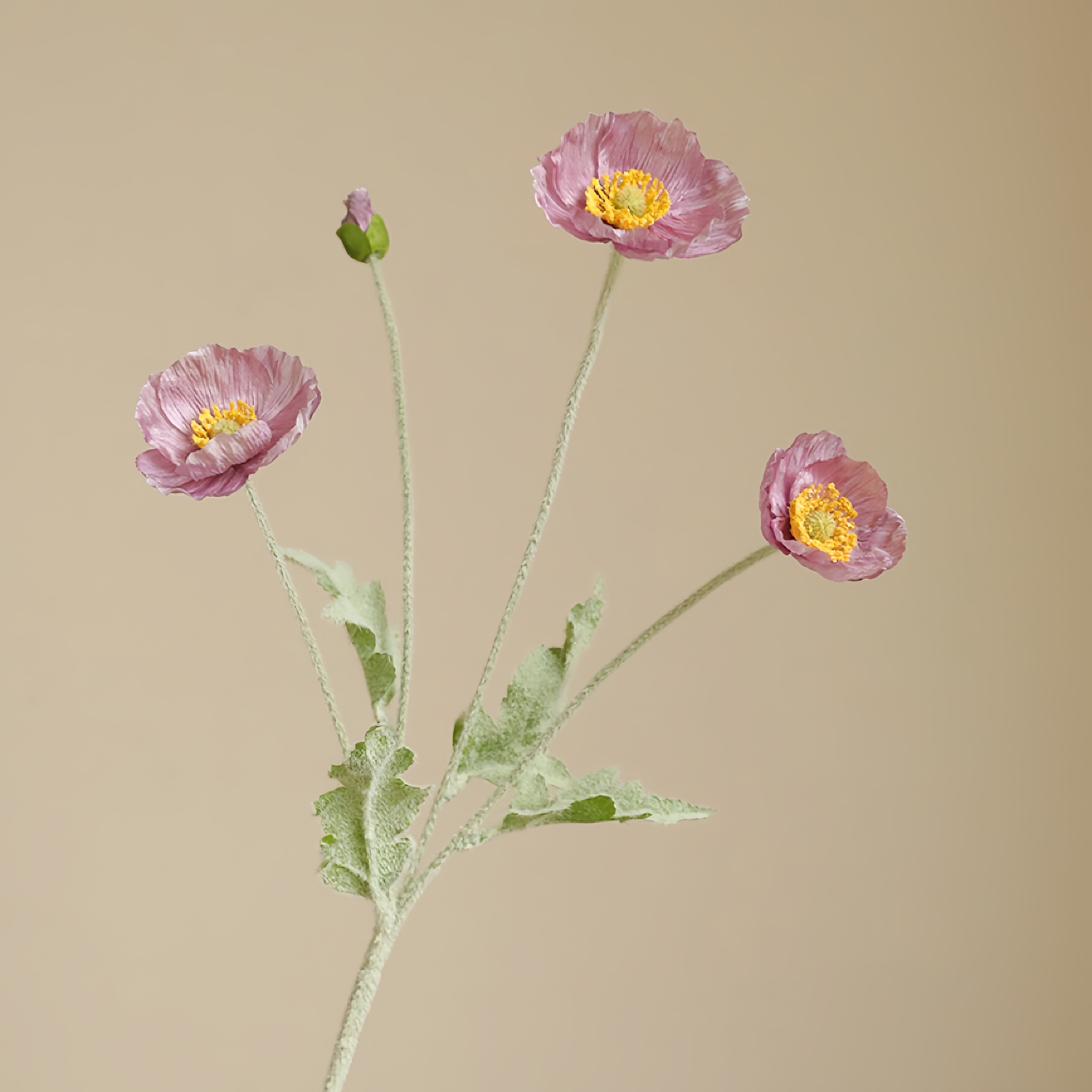 Arranjo de flores de papoula em Faux