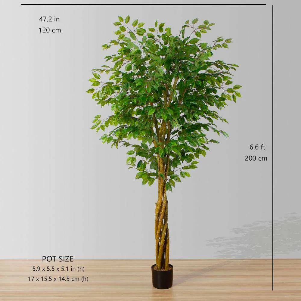 Planta em vasos de árvore artificial de ficus (múltiplos tamanhos)