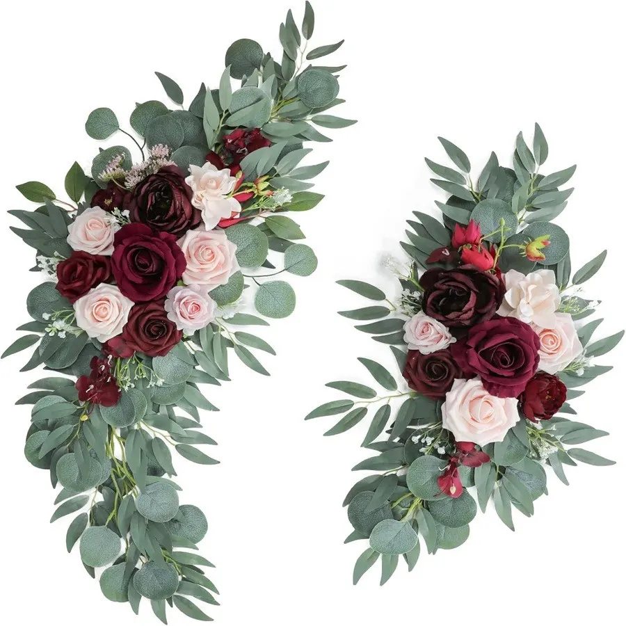 Sinalização sênior de flor Borgonha