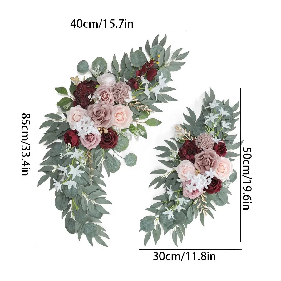 Sinalização sênior flor cinza rosa e bordô